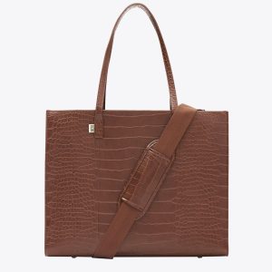 The Large Work Tote in Maple Croc