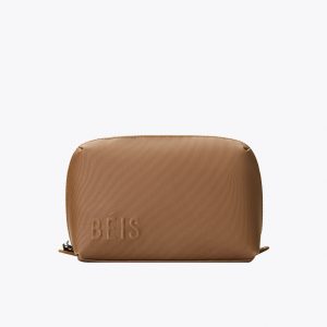 The Small Cosmetic Pouch in Camel