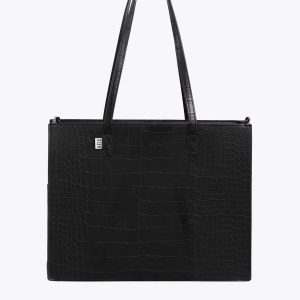 Resale The Large Work Tote in Black Croc