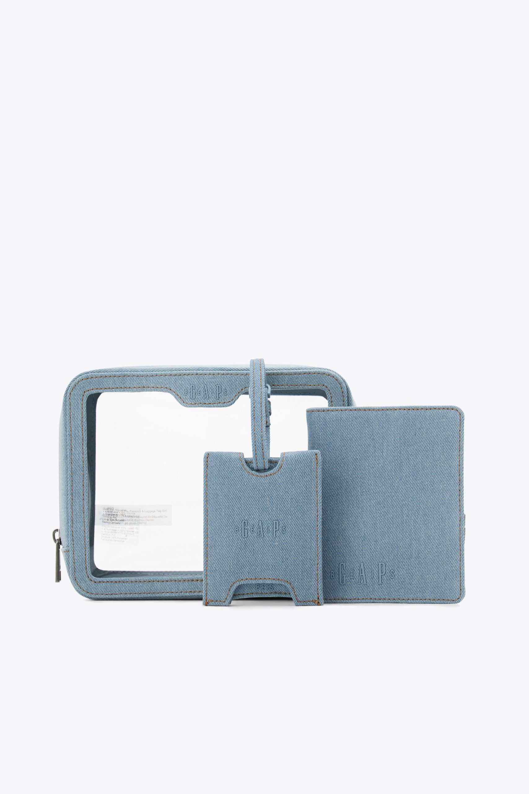 Gap x B??IS The Passport & Luggage Tag Set in Denim Blue - Image 4